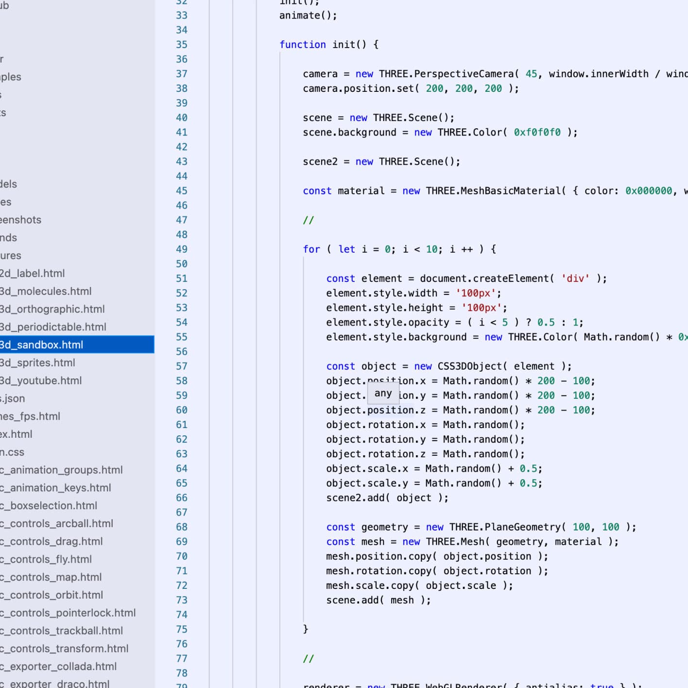 Background code in Visual Studio code editor